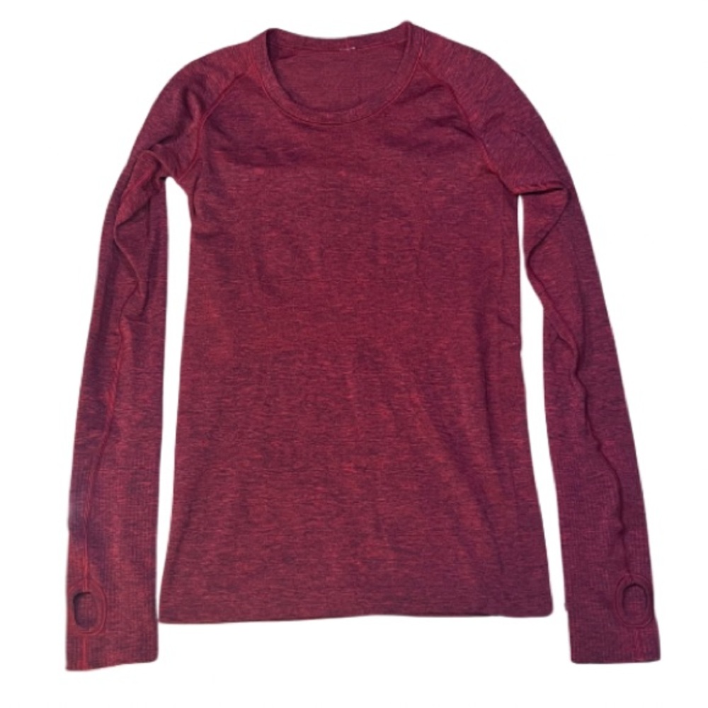 lululemon athletica Maroon Long Sleeve Top